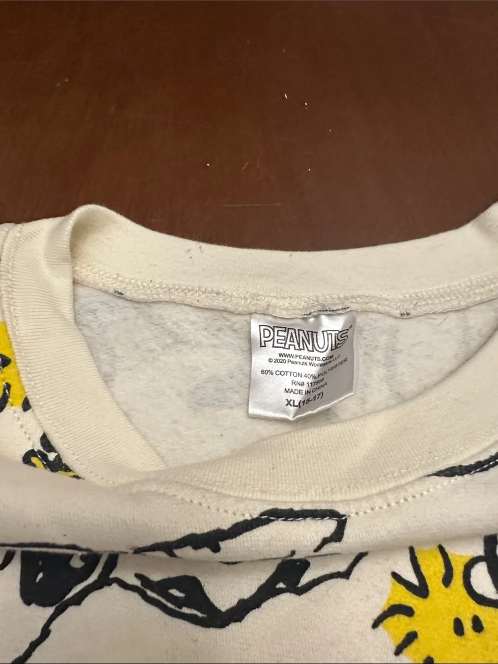 Snoopy & Woodstock All-Over Print Sweatshirt Size XL